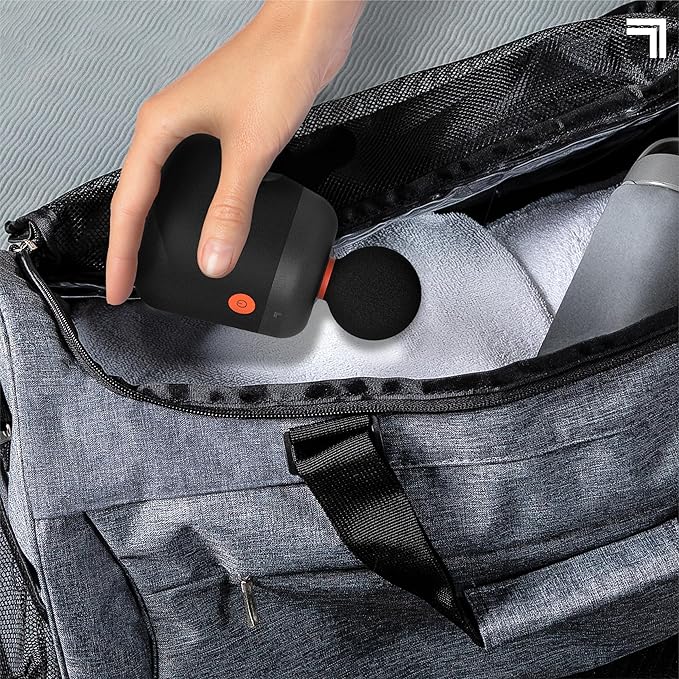 Sharper Image® Powerboost Palm Mini Massage Gun – 4 Attachments & 4 Speeds| Compact Deep Tissue Massager Gun| Workout Recovery Massage Tool| Full Body Back Muscle Soreness Pain Relief Gift - Bloomnest