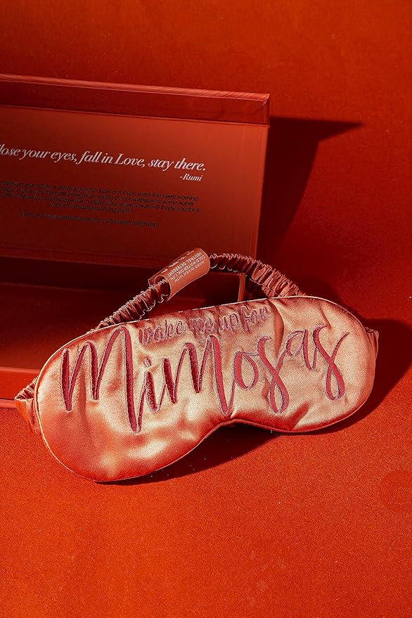 Luxury Silk Sleep Mask 22-Momme Mulberry Silk Ultra Comfort Deeper Relaxation Present-Ready Packaging Luxury Christmas for Her Eyeshade for Night Sleeping Travel Nap