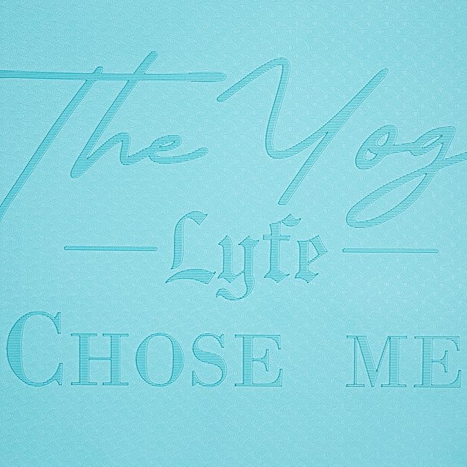 Yoga Mat – Laser-Engraved Affirmation, Non-Slip Eco TPE, 72" x 24" x 6mm, Lightweight Blue Mat for Mindful Movement and Recovery - Bloomnest