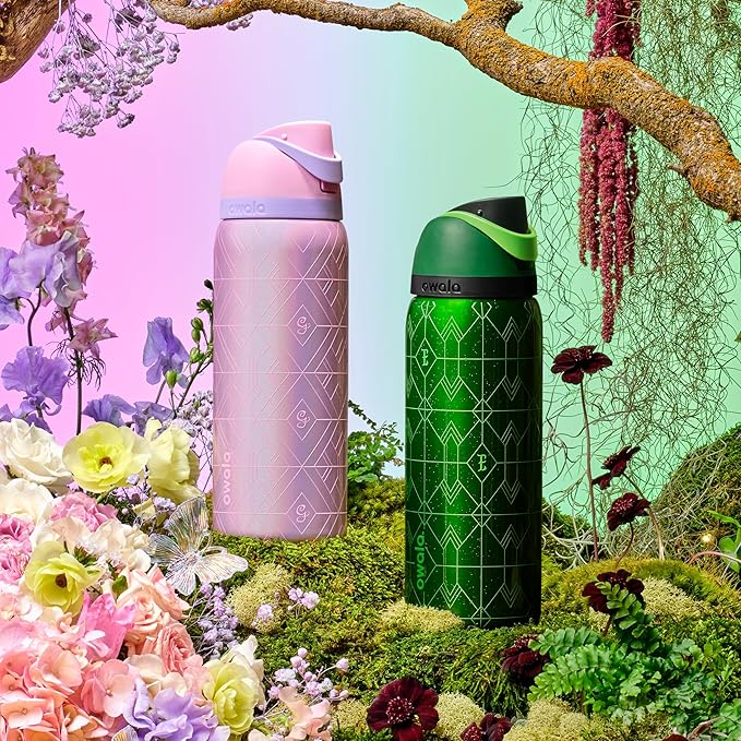 Owala Wicked FreeSip Insulated Stainless Steel Water Bottle with Straw for Sports and Travel, BPA-Free Sports Water Bottle, 32 oz, Elphaba (Green) Owala