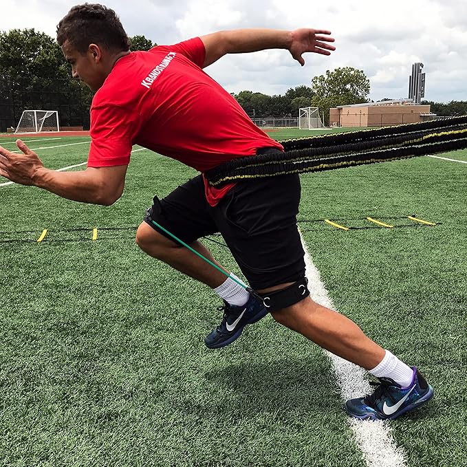 Kbands Victory Ropes - Up to 300 Pounds of Resistance for Anchored Or Release Acceleration Drills - Stretch Distance Up to 40 ft - Bloomnest