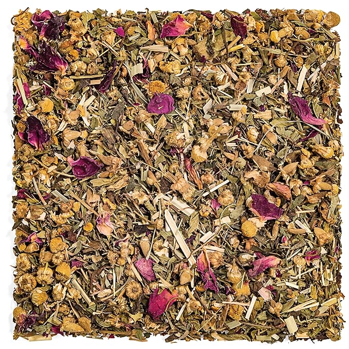 Tealyra - Bedtime - Chamomile - Spearmint - Hemp Leaves - Unique Relaxing Herbal Loose Leaf Tea - Sleep and Calm Tea - All Natural - 224g (8-ounce) - Bloomnest