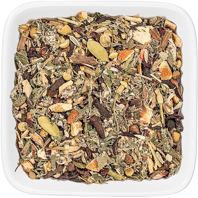 Tealyra - Calm Down - Nirvana - Chamomile Ginger Hibiscus - Wellness and Relaxing Herbal Loose Leaf Tea - Detox Tea - Caffeine-Free - All Natural - 110g (4-ounce) - Bloomnest