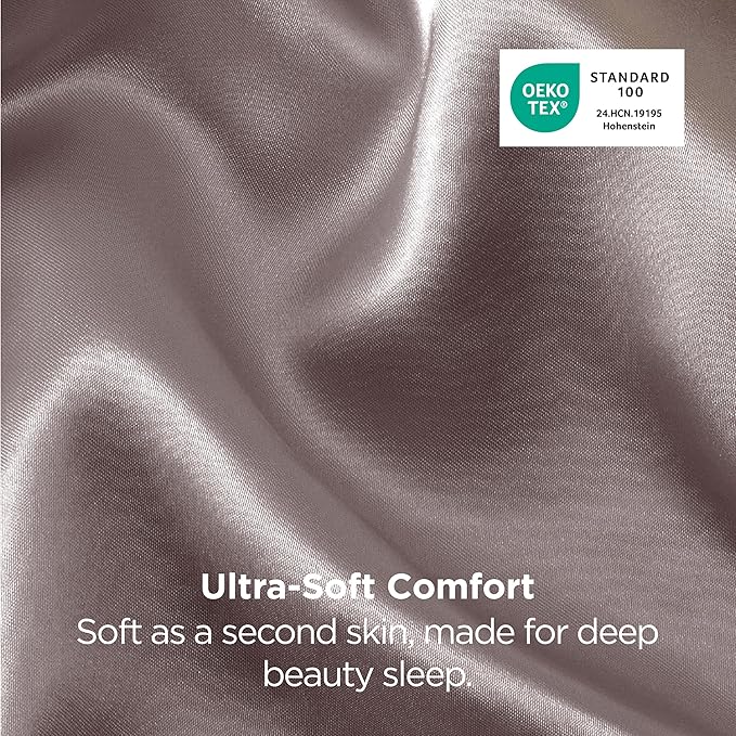 Bedsure Satin Pillowcases, Similar to Silk Pillow Cases Queen Size Set of 2, Pillow Case for Sleeping Women with Envelope Closure, Gifts for Women Men, Dusty Rose, 20x30 Inches, 2pcs - Bloomnest