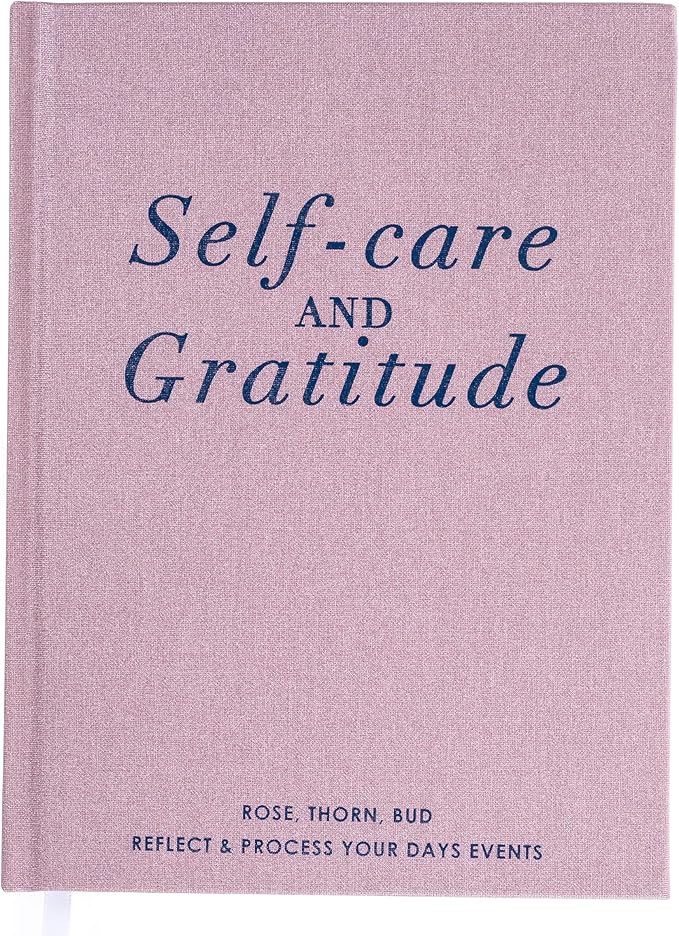Graphique Self-Care Journal - Gratitude - 256 Pages - Weekly Quote & Daily Fill in Interiors - Hardbound Fabric Cover - Ribbon Marker (6" x 8") - Bloomnest