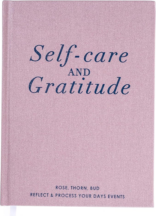Graphique Self-Care Journal - Gratitude - 256 Pages - Weekly Quote & Daily Fill in Interiors - Hardbound Fabric Cover - Ribbon Marker (6" x 8") - Bloomnest