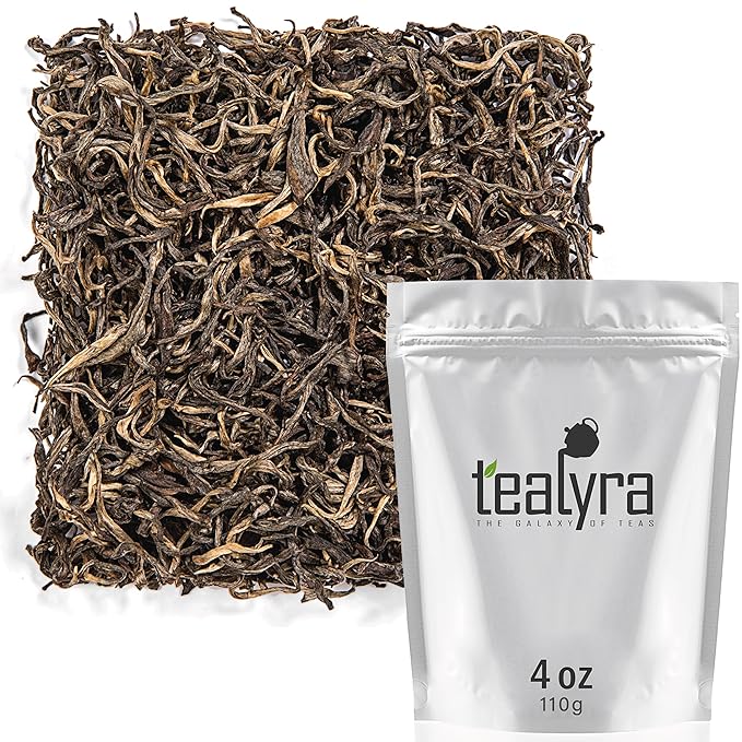 Tealyra - Golden Dragon Yellow Tea - Rare Unique Loose Leaf Tea - Antioxidants Rich - Caffeine Medium - 112g (4-ounce) - Bloomnest