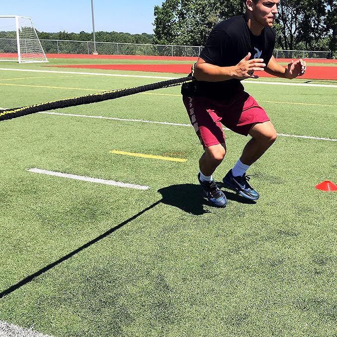 Kbands Victory Ropes - Up to 300 Pounds of Resistance for Anchored Or Release Acceleration Drills - Stretch Distance Up to 40 ft - Bloomnest
