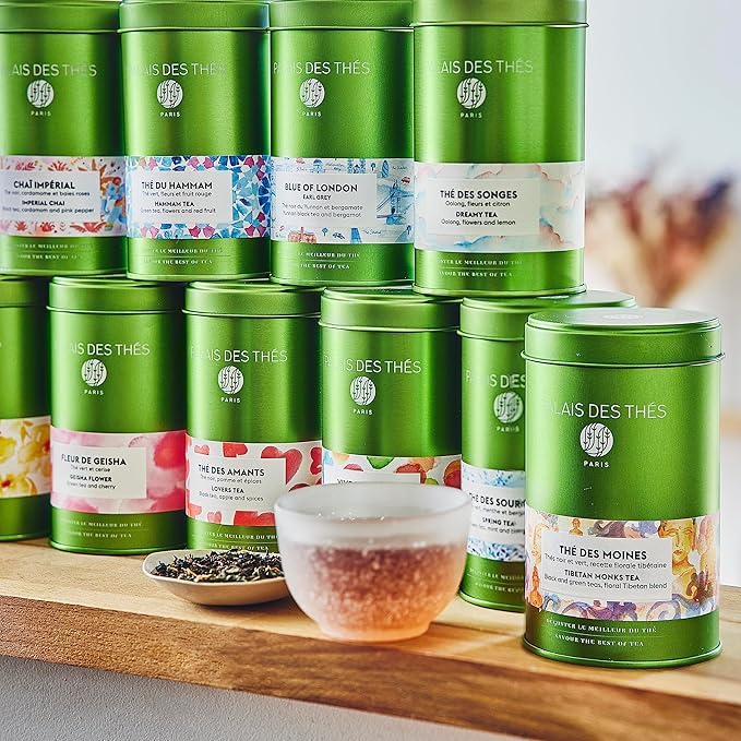Palais des Thés - Paris For You By Day - Green Tea, Rose & Raspberry - Premium Tea Bags, Serves 20 Cups - Bloomnest