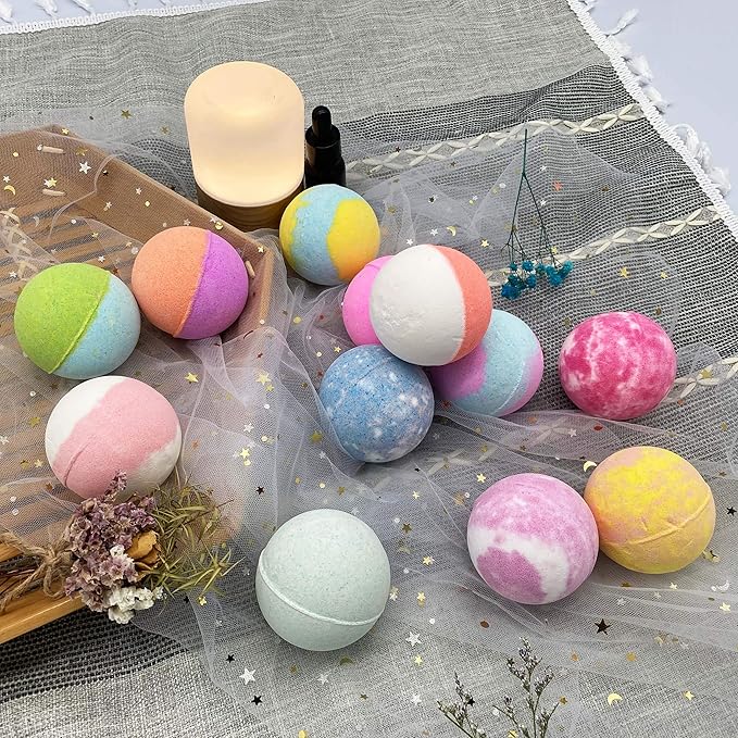 3.5 oz XL Bath Bombs for Kids with Puppy Toys Inside Kids Bath Bombs Organic Bubble Bath Fizzies Colorful Bomb 12 Pcs Set Birthday/Christmas Surprise Gift for Girls & Boys - Bloomnest