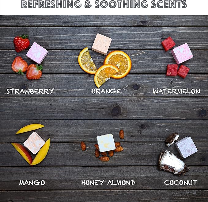 Aromatherapy Shower Steamers, Variety Pack of 12 Shower Bombs, Natural Scented Marble Shower Tablets, Birthday, Relaxing Gift Ideas for Women & Men, Essential Oil Bath Bomb Eucalyptus More