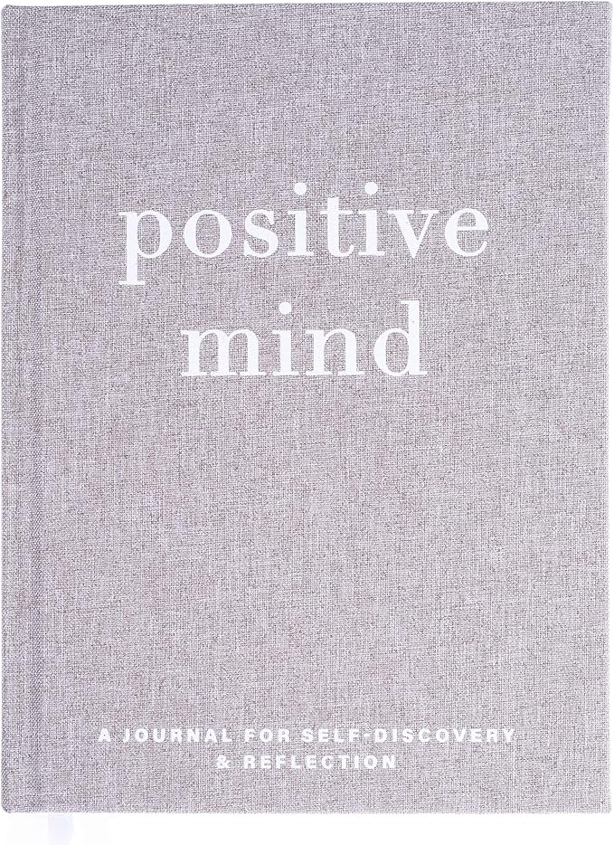 Graphique Self-Care Journal - Positive Mind - 256 Pages - Weekly Quote & Daily Fill in Interiors - Hardbound Fabric Cover - Ribbon Marker (6" x 8") - Bloomnest