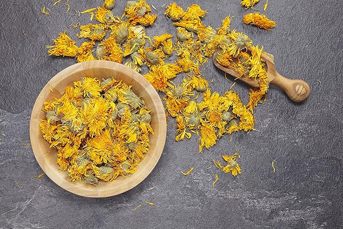 Calendula Tea 1LB (16Oz) 100% CERTIFIED Organic Whole Flower Herbal Tea (Calendula Officinalis), Caffeine Free in 1 lbs. Bulk Resealable BPA-free Bags from U.S. Wellness - Bloomnest