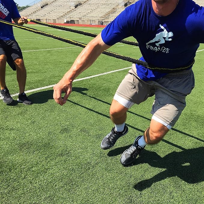 Kbands Victory Ropes - Up to 300 Pounds of Resistance for Anchored Or Release Acceleration Drills - Stretch Distance Up to 40 ft - Bloomnest