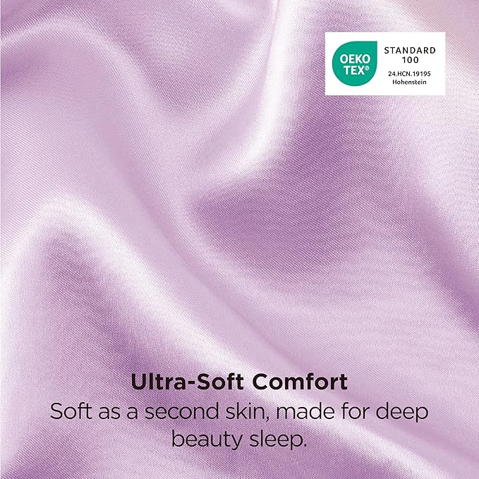 Bedsure Satin Pillowcase 2 Pack Similar to Silk Pillow Cases Standard Size, Pillow Case for Sleeping Women with Envelope Closure, Gifts for Women Men, Navy, 20x26 Inches, 2pcs - Bloomnest
