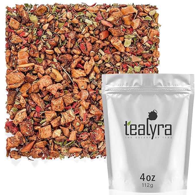 Tealyra - Pomegranate Raspberry - Fruity Herabl Loose Leaf Tea - Vitamins and Antioxidants Rich - Hot and Iced Tea - All Natural - Caffeine-Free - 112g (4-ounce) - Bloomnest