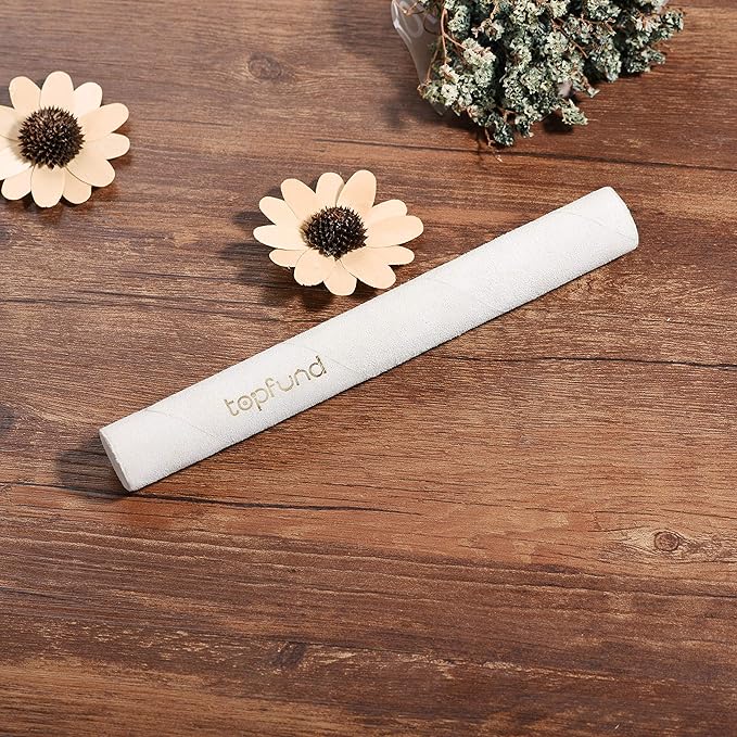 TOPFUND 10" Solid Singing Bowl Suede Mallet｜Hand-Wrapped Cowhide + Solid Beech Core (Scratch-Proof)