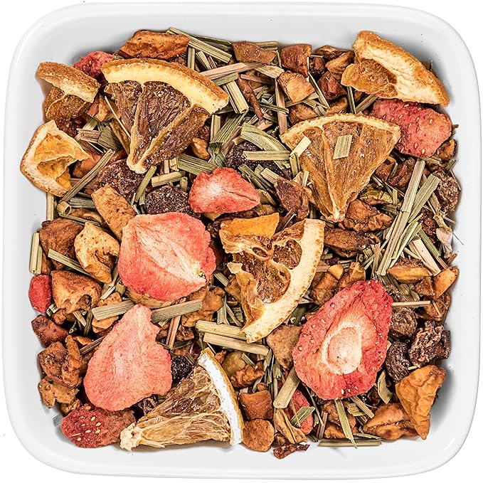 Tealyra - Lovely Lemongrass - Strawberry - Orange - Fruity Herbal Loose Leaf Tea - Hot and Iced Drink - Vitamins and Antioxidants Rich - Caffeine Free - All Natural - 112g (4-ounce) - Bloomnest
