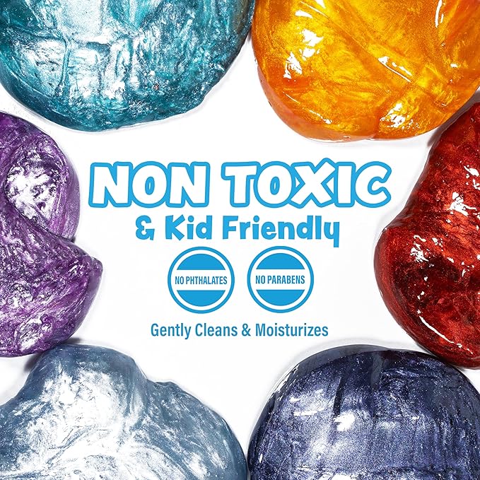 Tub Works Cosmic Bath Slime Soap Bath Toy, 6 Pack | Stretchy, Squishy Slime Soap for Kids Bath | Fresh, Fruity Scents | Nontoxic | Sensory Fun Kids & Toddler Bath Toys - Bloomnest