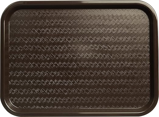 Carlisle FoodService Products CT121669 Café Standard Cafeteria / Fast Food Tray, 12" x 16", Chocolate (Pack of 24) - Bloomnest
