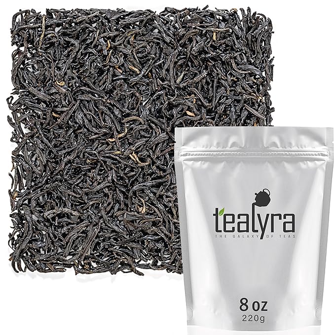 Teayra - Keemun Mao Feng - Premium Chinese Black Loose Leaf Tea - Perfect English Breakfast Tea - Energy Boost - Caffeine Bold - 220g (8-ounce) - Bloomnest
