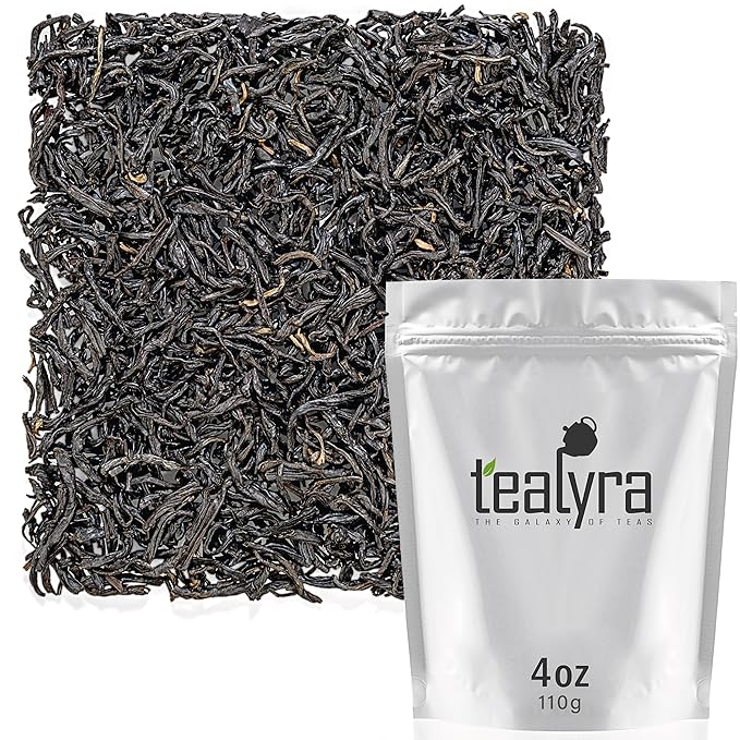 Teayra - Keemun Mao Feng - Premium Chinese Black Loose Leaf Tea - Perfect English Breakfast Tea - Energy Boost - Caffeine Bold - 110g (4-ounce) - Bloomnest