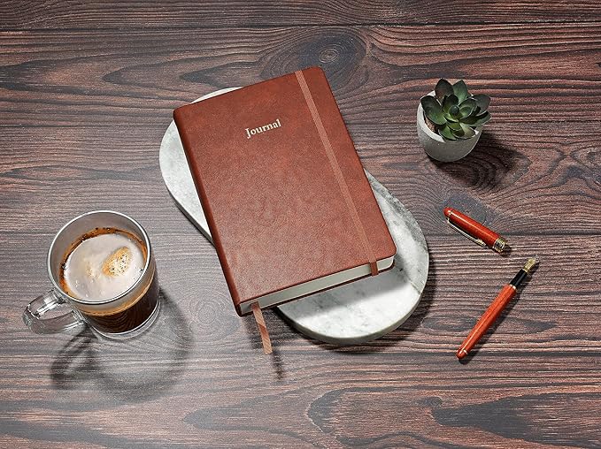 Wykeham's Executive 2026 Undated Daily Journal Planner – Customization Available (Brown, 8.5"×5.5" - Undated) - Bloomnest
