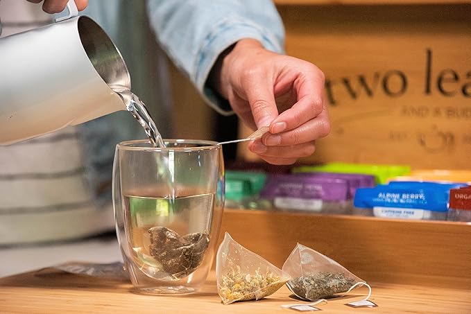 Two Leaves and a Bud Organic Tamayokucha Tea Bags, Whole Leaf Tea in Compostable Sachets, Green Japanese Tea, Light Flavor, 15 Count (Pack of 1) - Bloomnest
