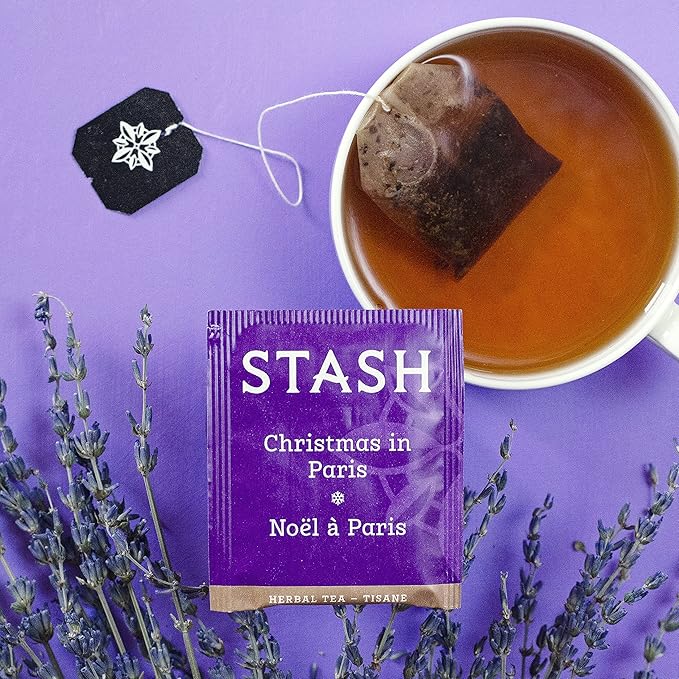 Stash Tea Christmas in Paris Herbal Tea - Non-GMO Project Verified Premium Tea with No Artificial Ingredients, 18 Count (Pack of 6) - 108 Bags Total - Bloomnest