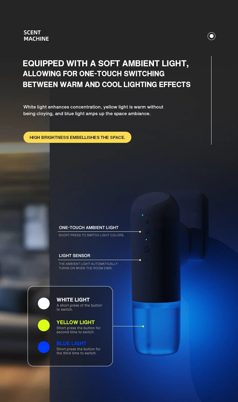 TEABLUM 100m³ Smart Automatic Air Freshener Plug in Diffuser Hotel Scent Diffuser for Home and Toilet 150ml Fragrance Diffuser Bloomnest