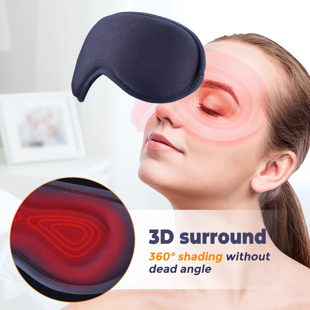 Hot Compress Electric Steam Eye Mask 3D Massage Constant Temperature Smart Timing Sleep Shading Sleeping Mask Eye Relief Bloomnest
