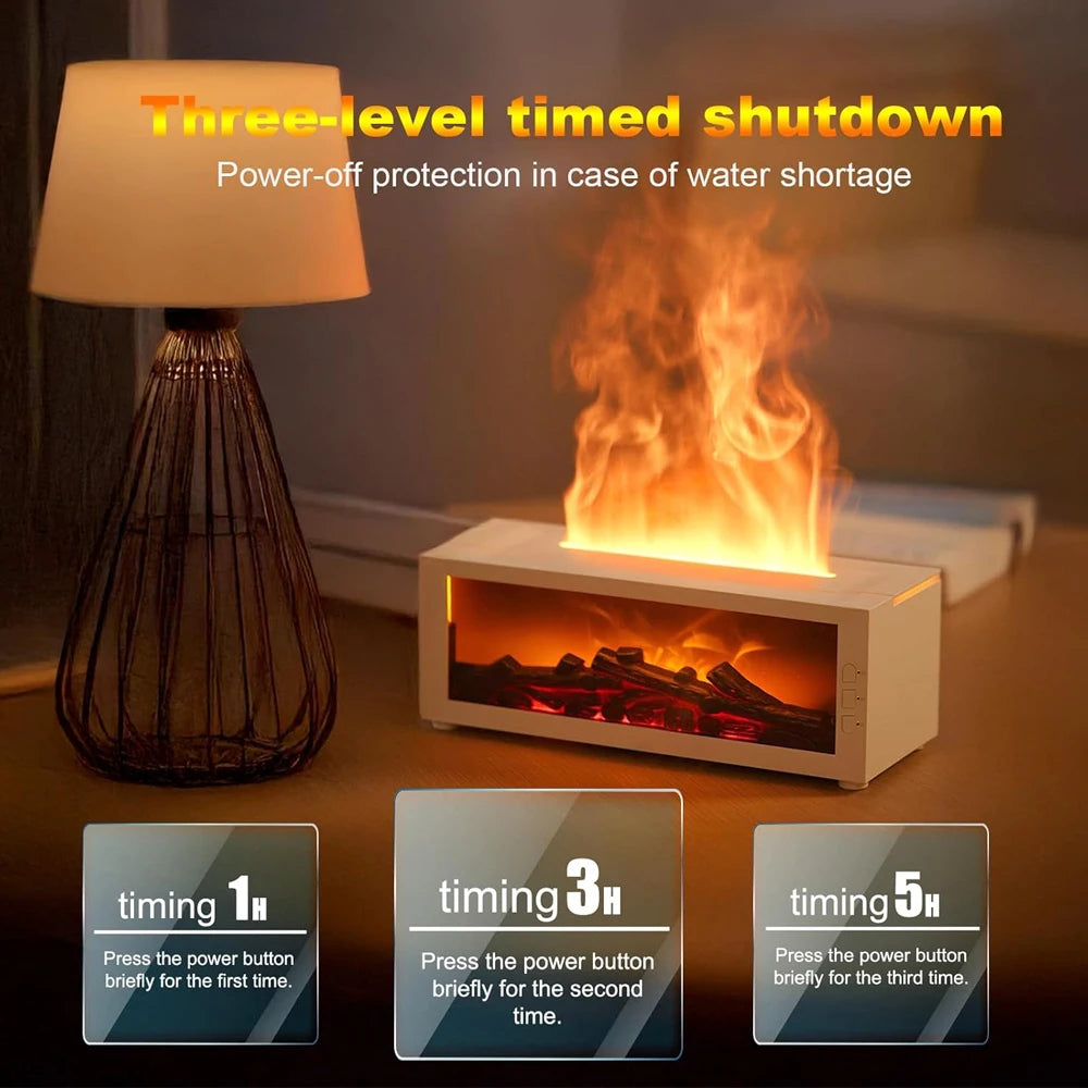 300ml Realistic Fireplace Flame Diffuser & Humidifier Bloomnest