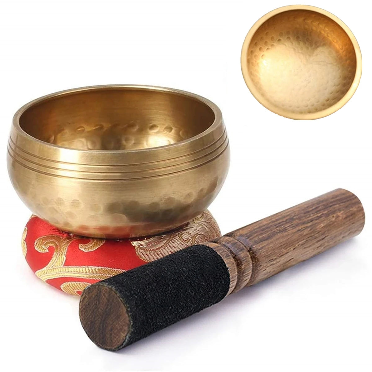 Tibetan Singing Bowl Set Sound Bowl Meditation Bowl Unique Gift Helpful for Meditation Yoga Stress Relief Bloomnest