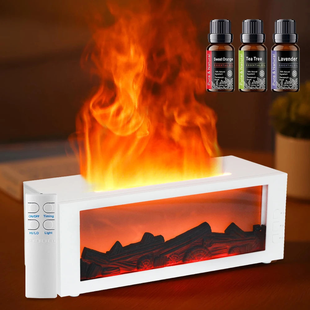 300ml Realistic Fireplace Flame Diffuser & Humidifier Bloomnest