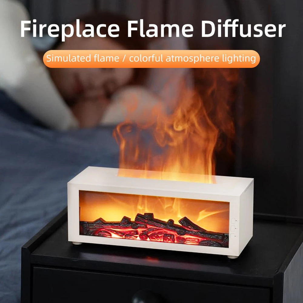 300ml Realistic Fireplace Flame Diffuser & Humidifier Bloomnest