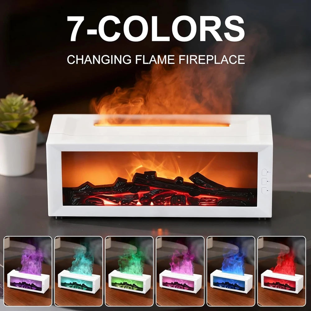 300ml Realistic Fireplace Flame Diffuser & Humidifier Bloomnest
