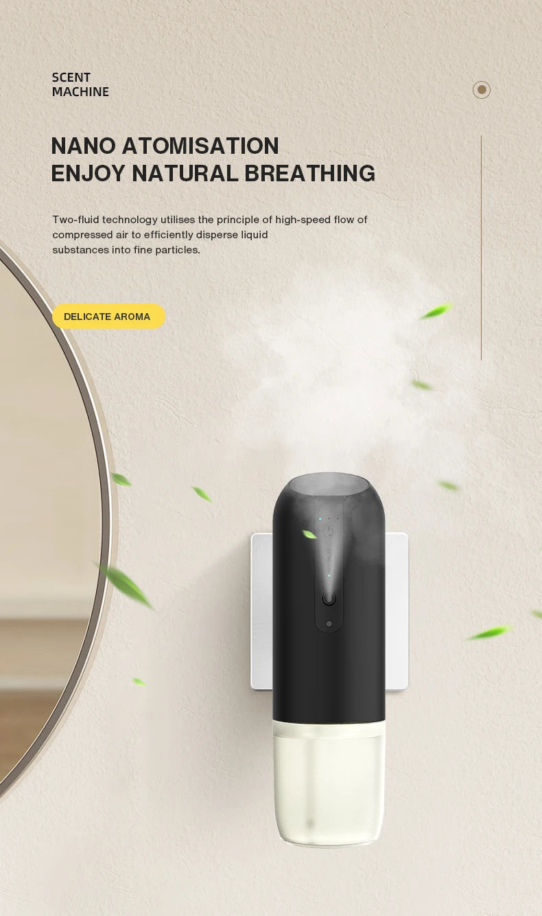 TEABLUM 100m³ Smart Automatic Air Freshener Plug in Diffuser Hotel Scent Diffuser for Home and Toilet 150ml Fragrance Diffuser Bloomnest