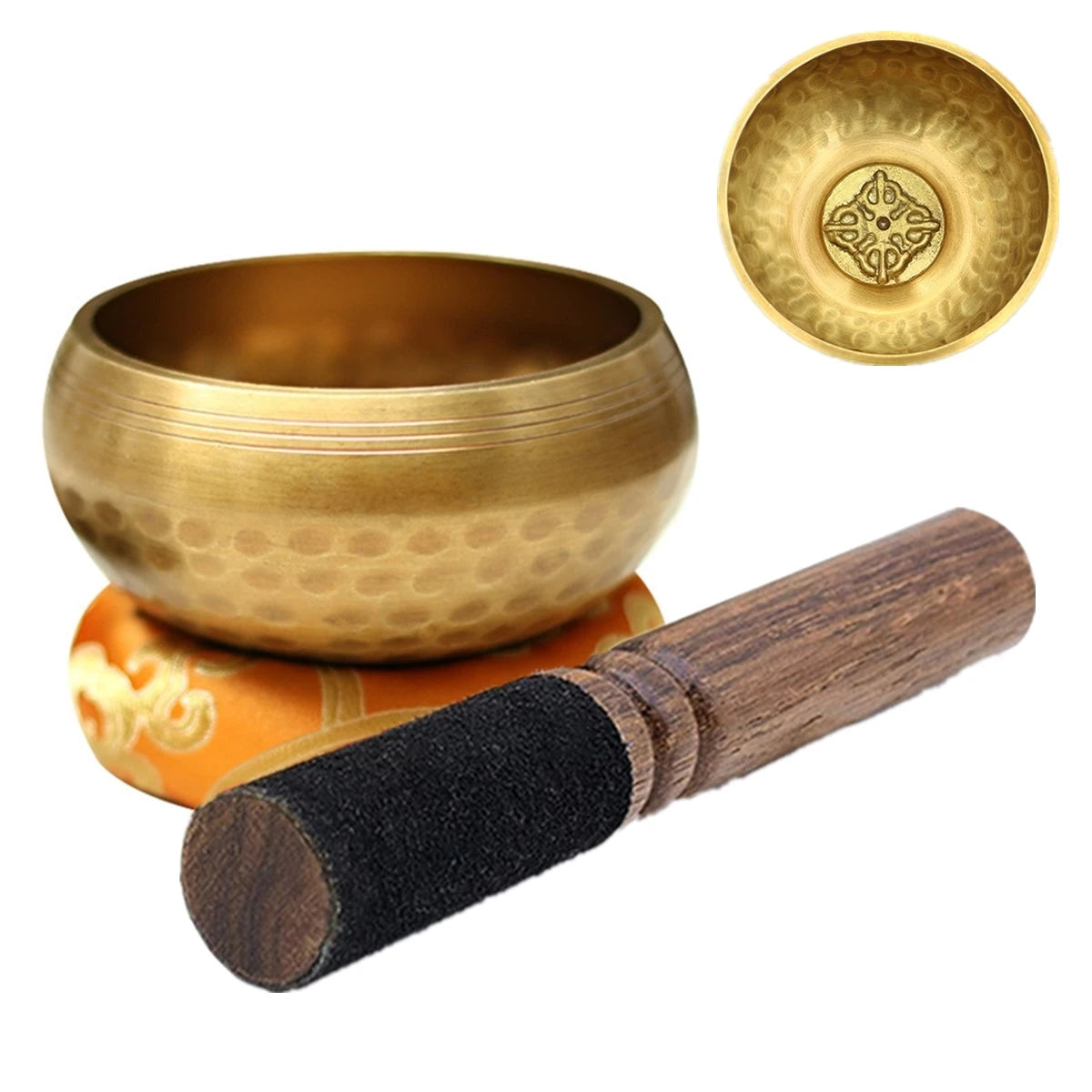 Tibetan Singing Bowl Set Sound Bowl Meditation Bowl Unique Gift Helpful for Meditation Yoga Stress Relief Bloomnest