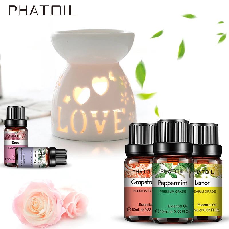 10ml Lavender Essential Oils Pure Natural for Diffuser humidifier Aromatherapy Jasmine Vanilla Aroma Oil for Skin Care, DIY Soap