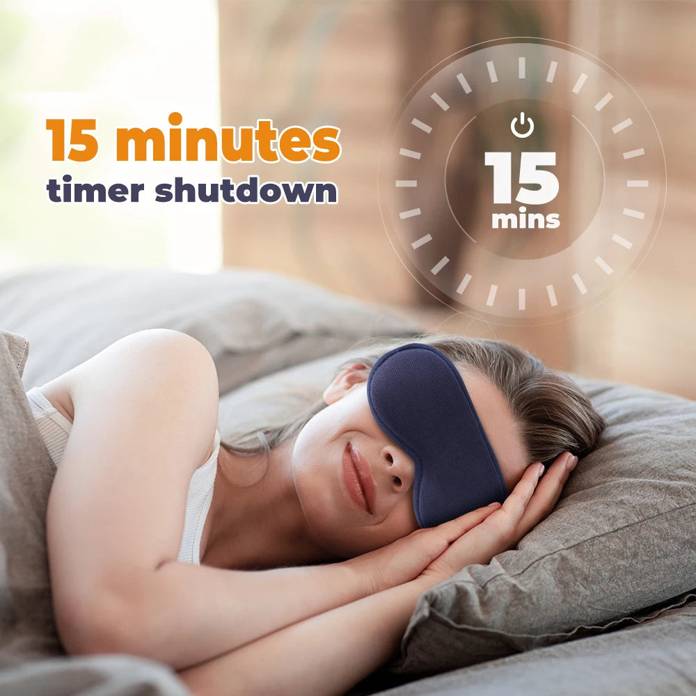Hot Compress Electric Steam Eye Mask 3D Massage Constant Temperature Smart Timing Sleep Shading Sleeping Mask Eye Relief Bloomnest